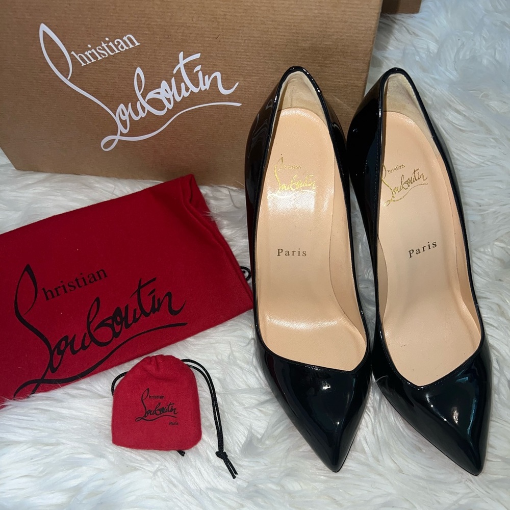 Brand new in box Christian Louboutin Corneille, 37.5, 100 mm heel